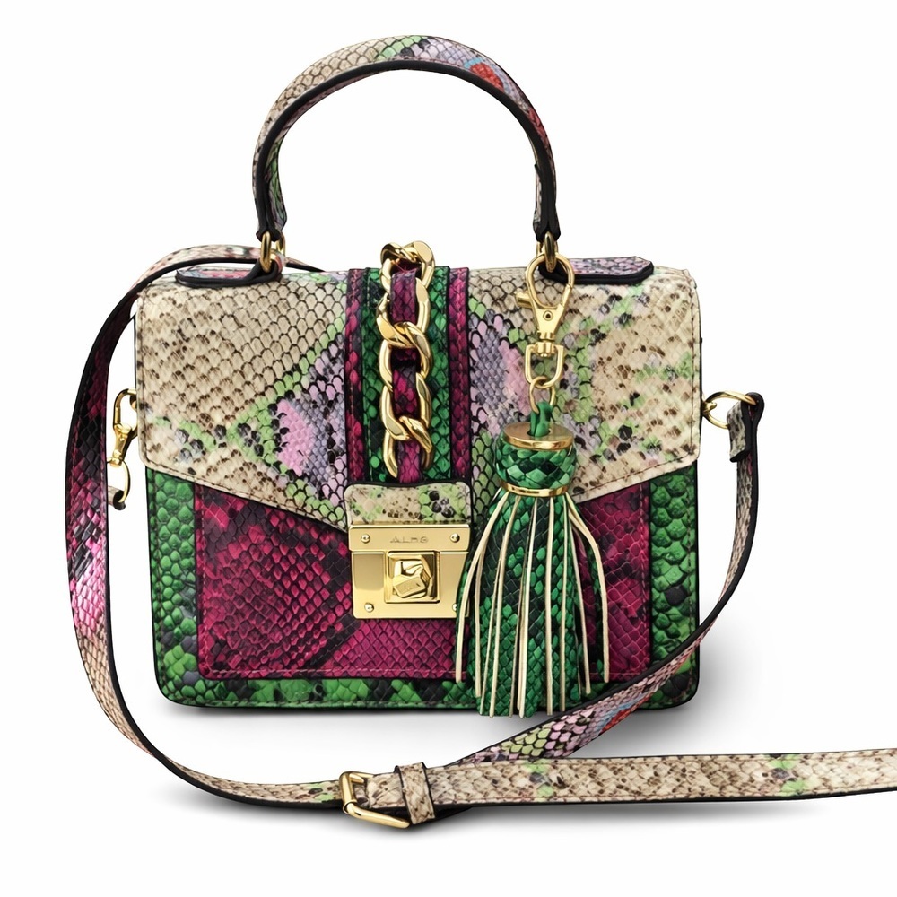 ALDO Martis Tassel Details Crossbody Bag – Snakeskin Print